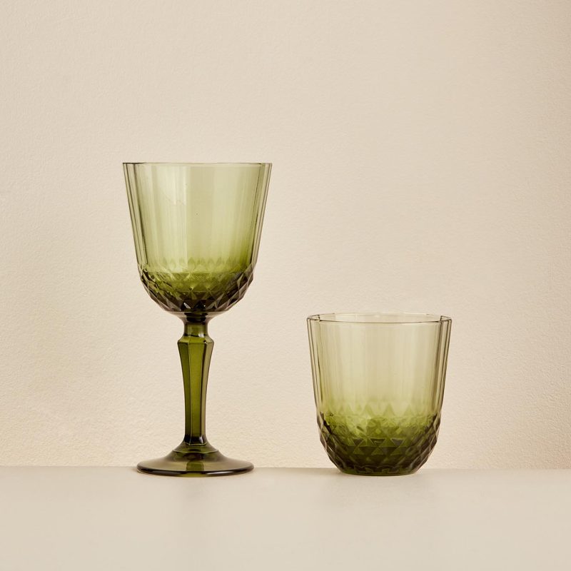 Colore Kesme Glass Set 12 Pieces Green - Image 2