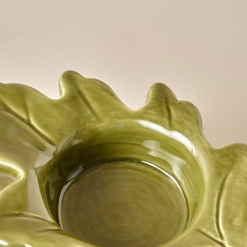 Leaf Candle Holder Green - Image 2