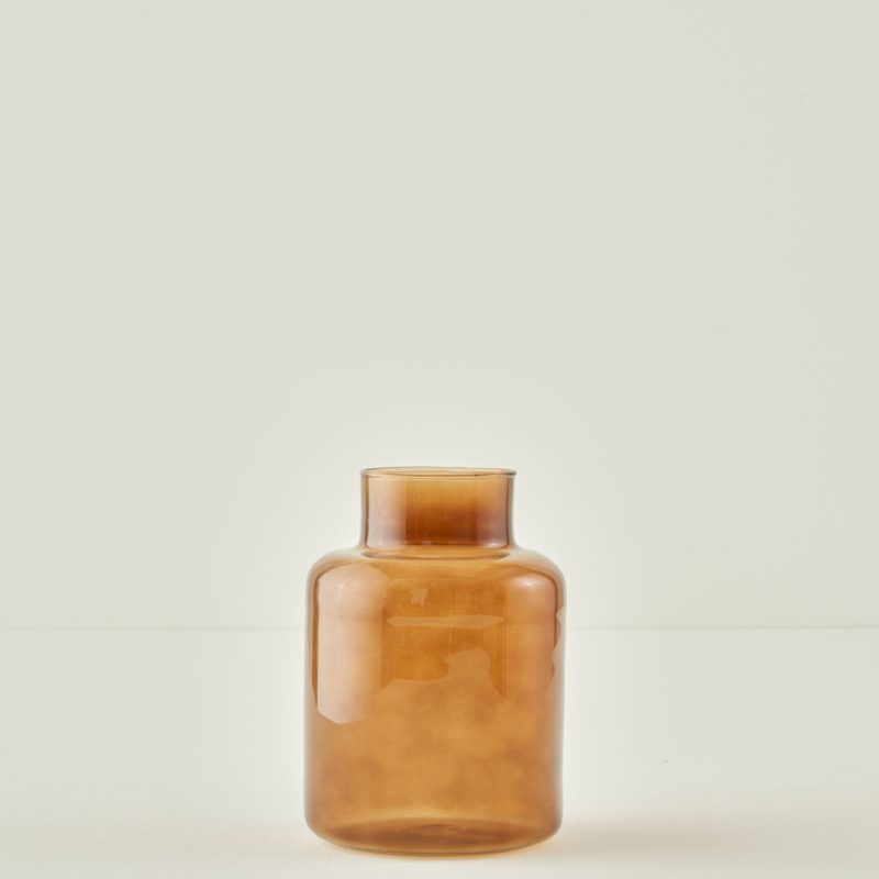 Lore Glass Vase Amber (14x14x20 cm) - Image 2