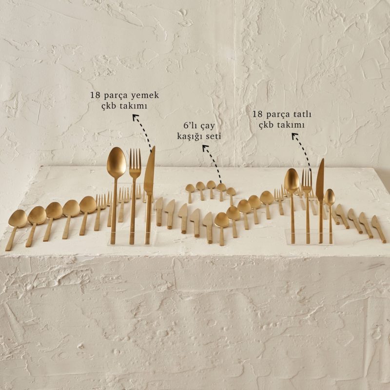 Premium Gold 42 Piece Cutlery Set