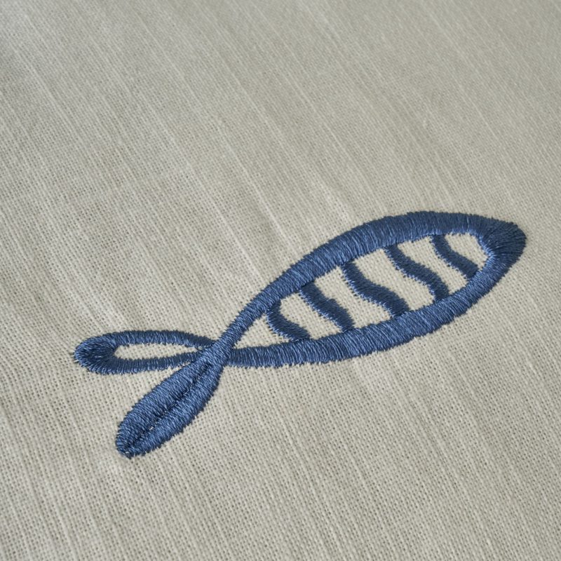 Marine Embroidered Throw Pillow Cover (35x50 cm) - Image 2