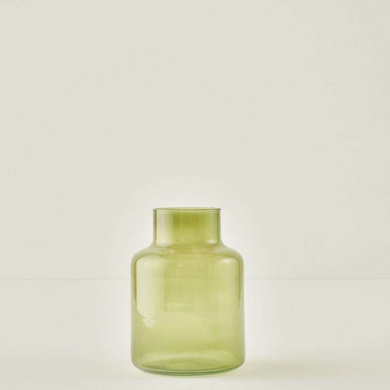 Lore Glass Vase Green (14x14x20 cm) - Image 2