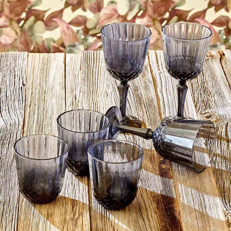 Colore Kesme Glass Set 12 Pieces Antrasit - Image 3