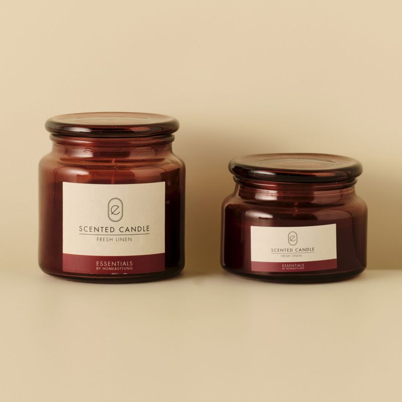 Fresh Linnen Jar Candle Purple (10x10x7,8 cm) - Image 3