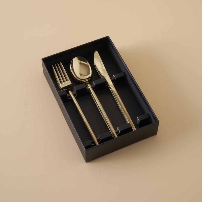 Siena 42 Piece Cutlery Set Gold - Image 3