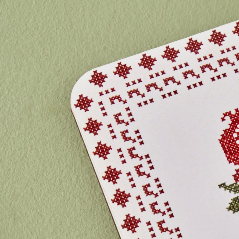 Jolly Coester Set of 6 Red (10x10 cm) - Image 3