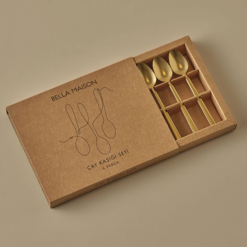 Premium Tea Spoon Set of 6 Gold - Image 2