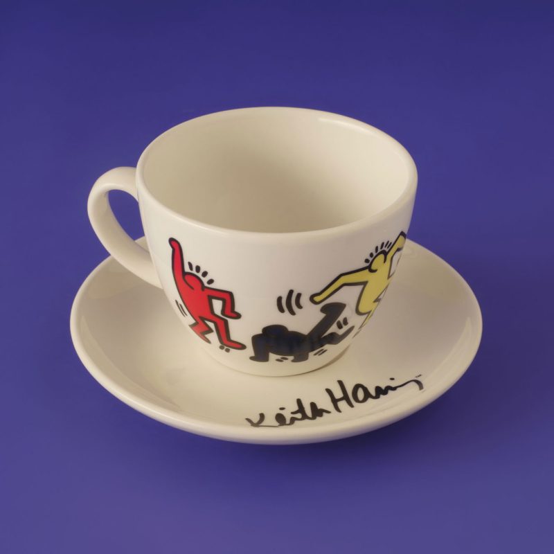Keith Haring Colored Tea Cup&Saucer set/2pcs (220 cc) - Image 5