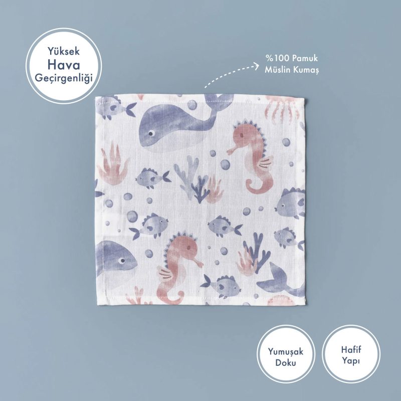 Marine Mouth Wiping Cloth Set of 4 - Image 3