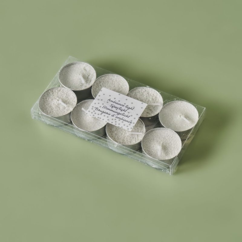 Flor Tealight Candle White 8 Pack - Image 3