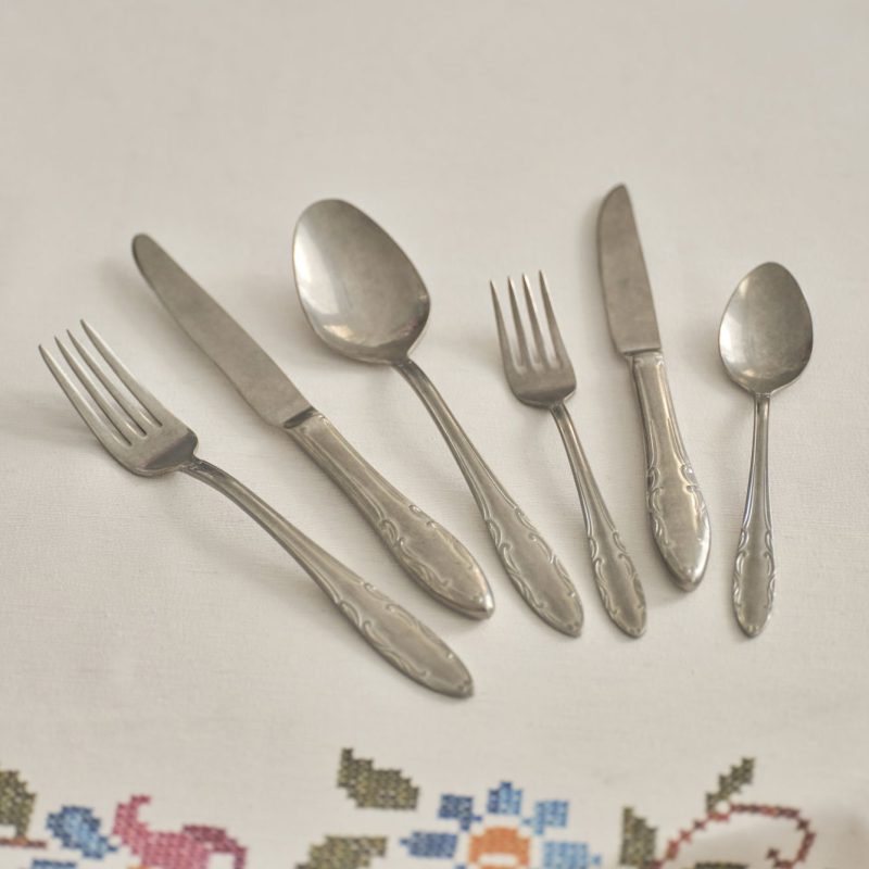 Vintage 18 Pieces For 6 People Dinner Cutlery Set Silver - Image 6