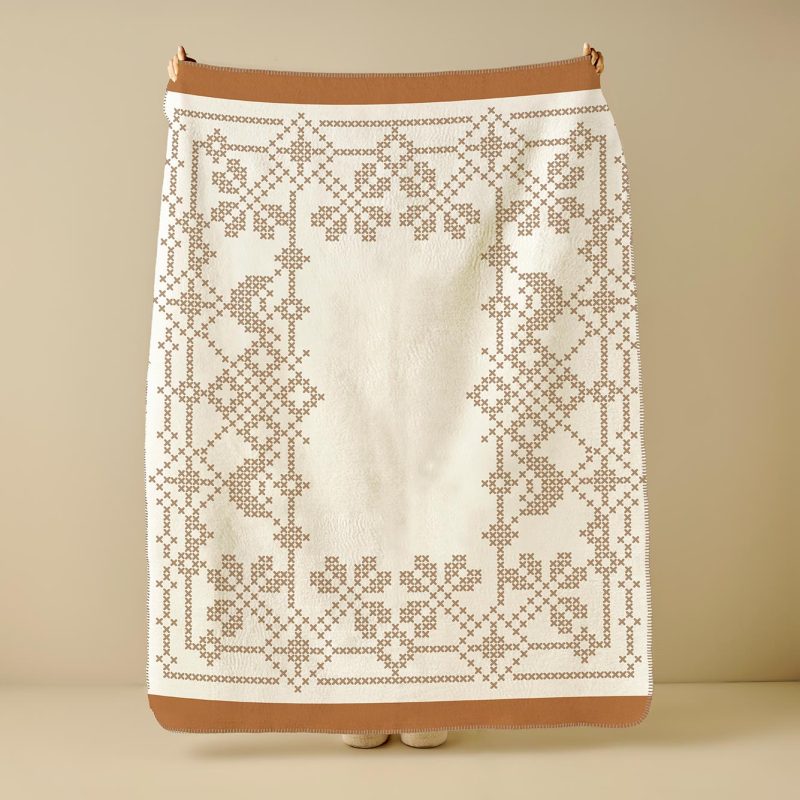 Lilith Blanket Double Size Light Brown (180x220 cm) - Image 3