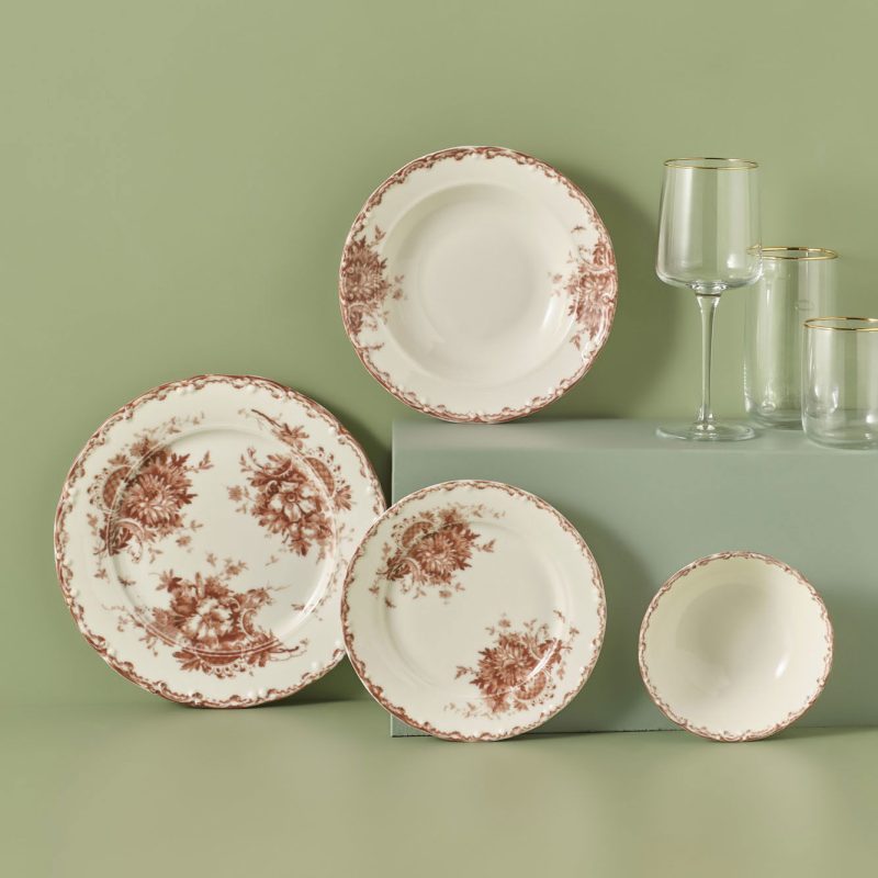 Antique 24 Piece Dinner Set - Image 2