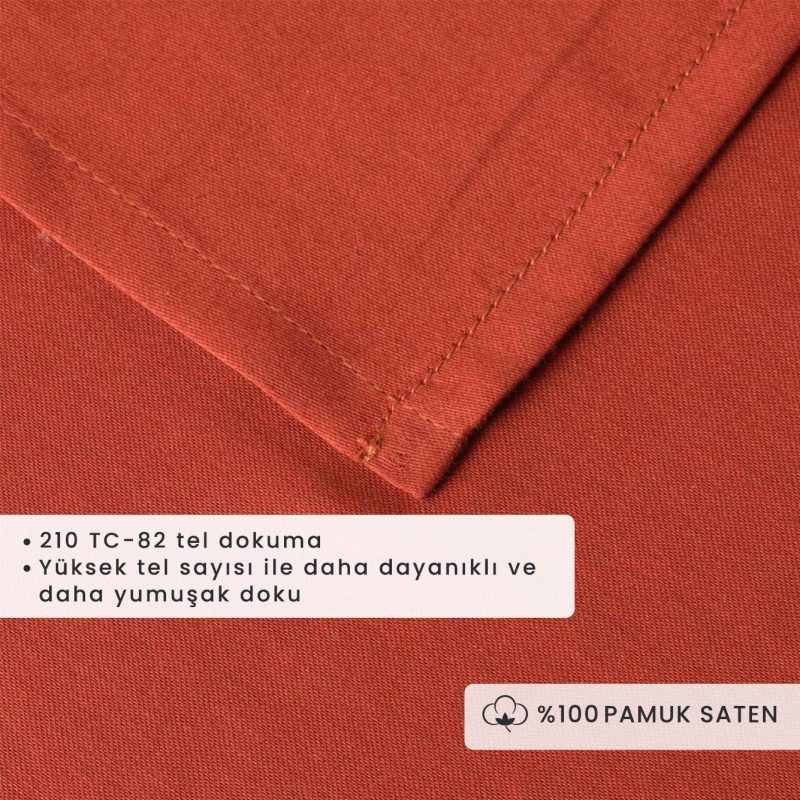 Supreme Basic Single 100% Cotton Satin Flat Sheet Tile (160x240 cm) - Image 2