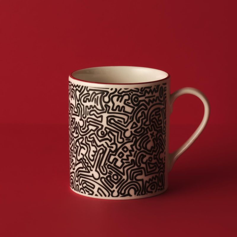 Keith Haring Cartoon Mug Black (390 cc) - Image 2