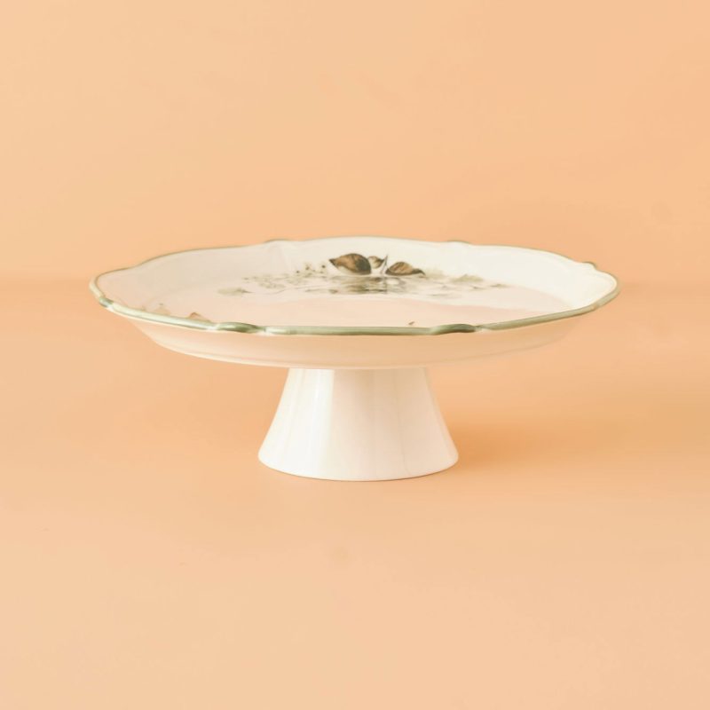 Julia Stoneware Cake Stand Green (32 cm) - Image 2