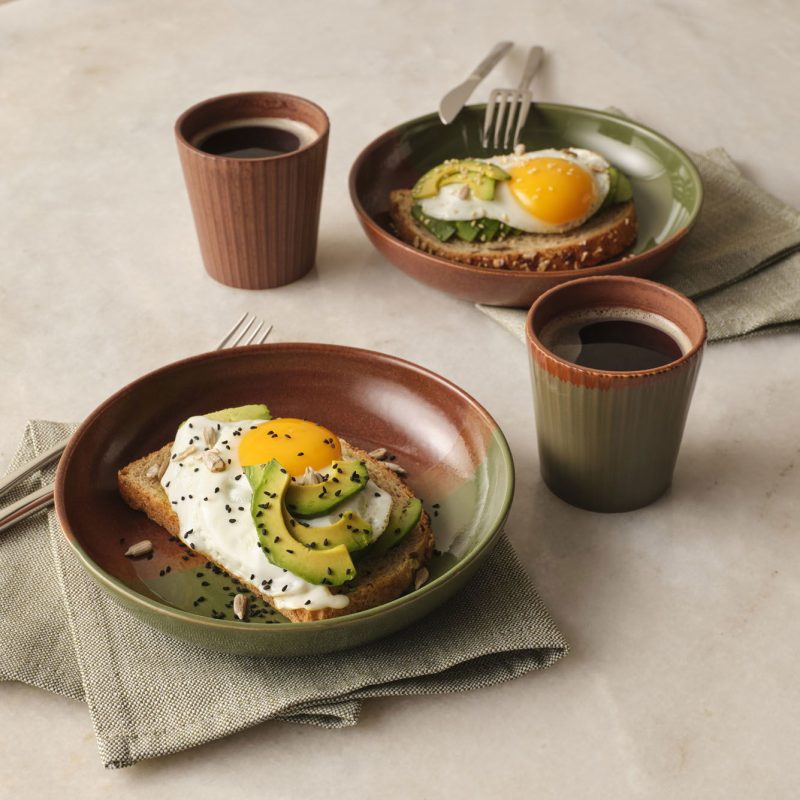 Asgard Stoneware Plate Brown-Green (20 cm) - Image 3
