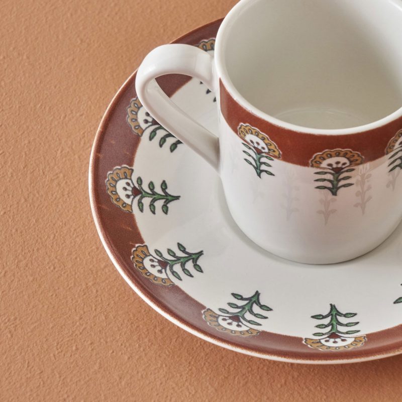 Indian Coffee Cup&Saucer, Set of 6 - Image 4