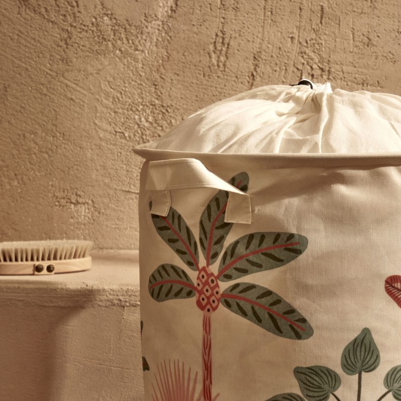 Abstract Safari Drawstring Laundry Basket - Image 2