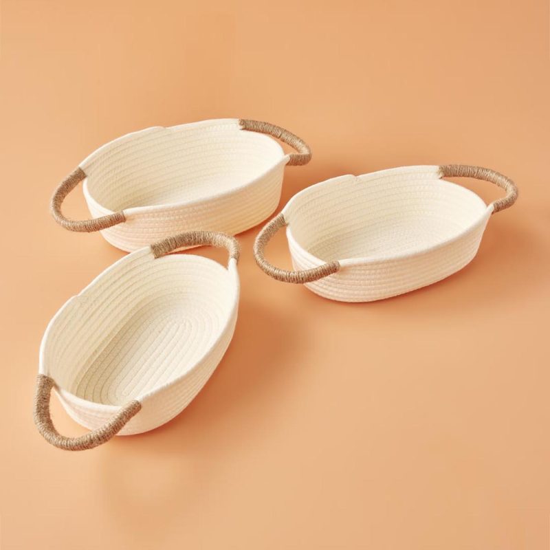 Montana Jut Ivory Basket White (31x21x8 cm) - Image 3