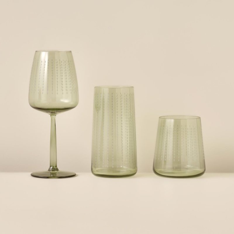Point Glass-Wine Glass Set of 18 Green - Image 2