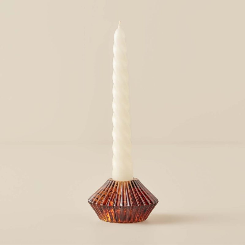 Loe Candle Holder Brown (8x8x12 cm) - Image 3