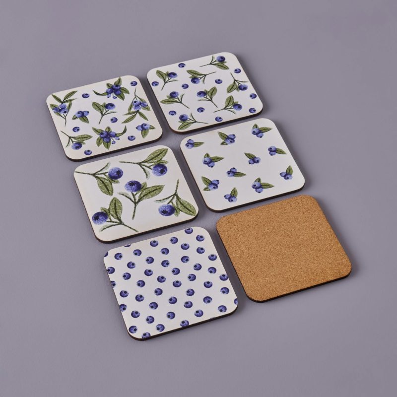 Blueberry Coester Set of 6 Purple (10x10 cm) - Image 4