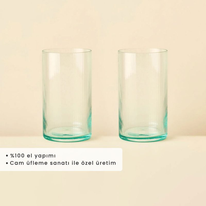 Stripe Soft Drink Glass Set of 2 - Image 2