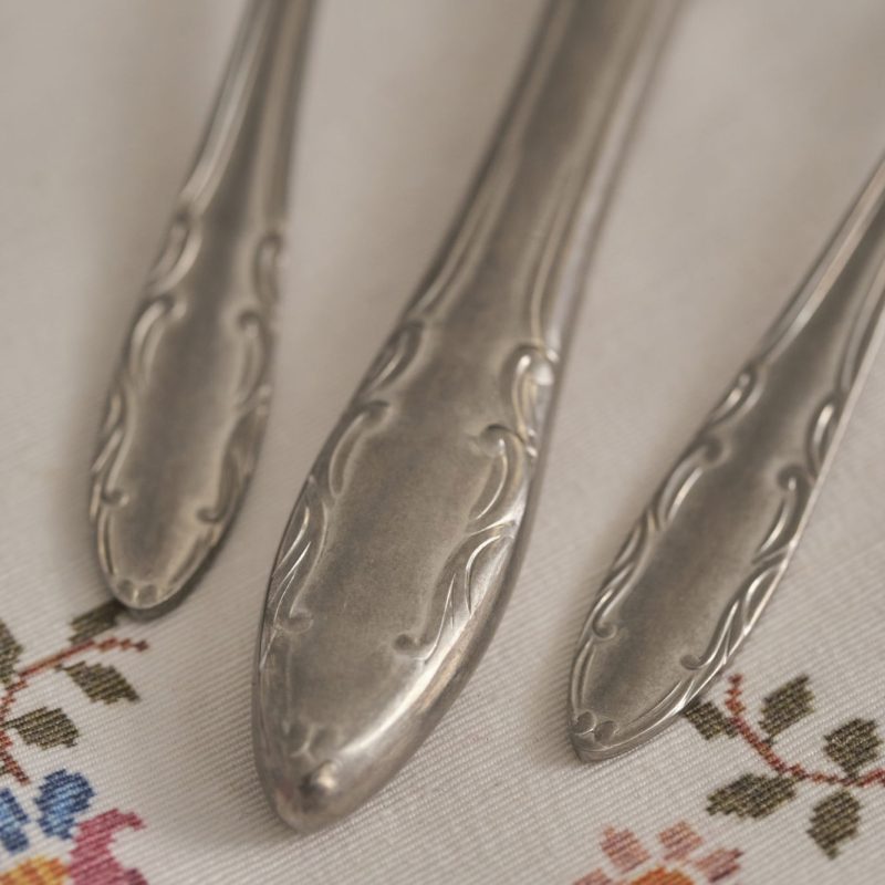 Vintage 18 Pieces For 6 People Dinner Cutlery Set Silver - Image 2