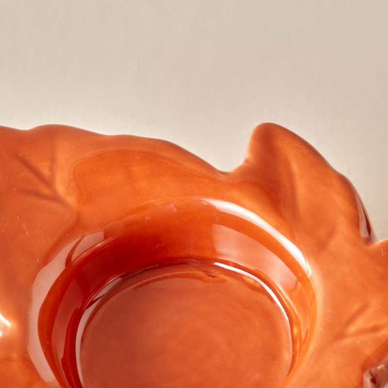 Leaf Candle Holder Red - Image 2