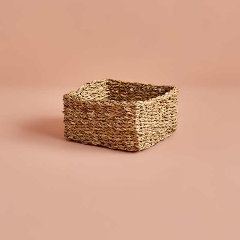 Kiara Wicker Square Basket (22x22x10 cm)