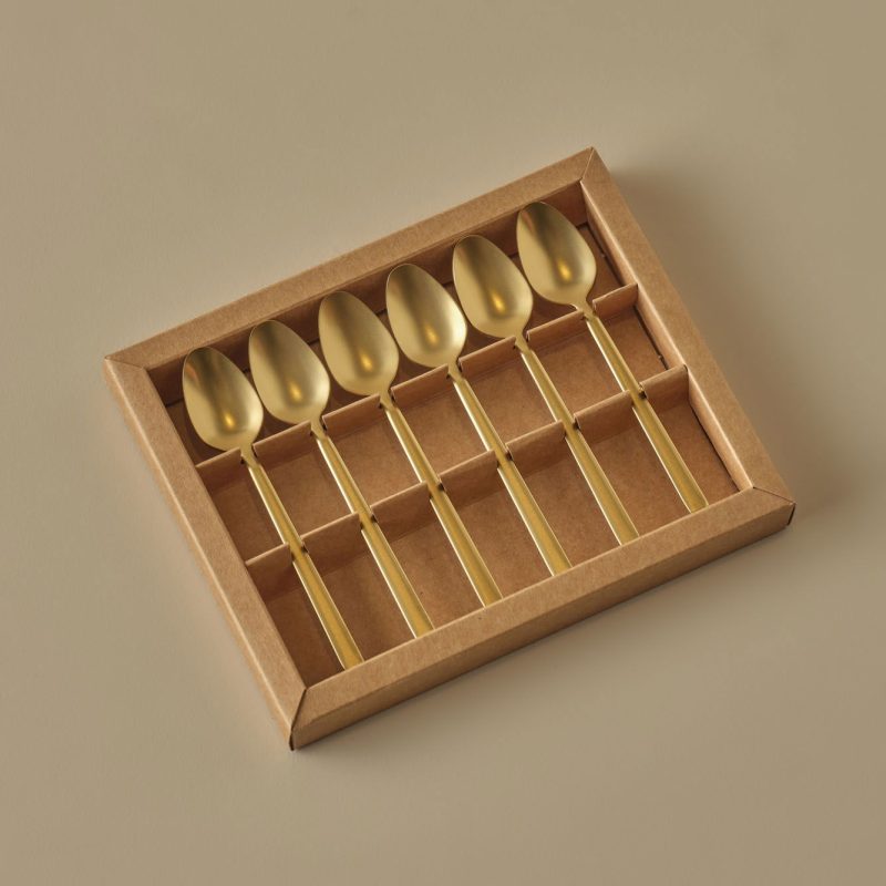 Premium Tea Spoon Set of 6 Gold - Image 3