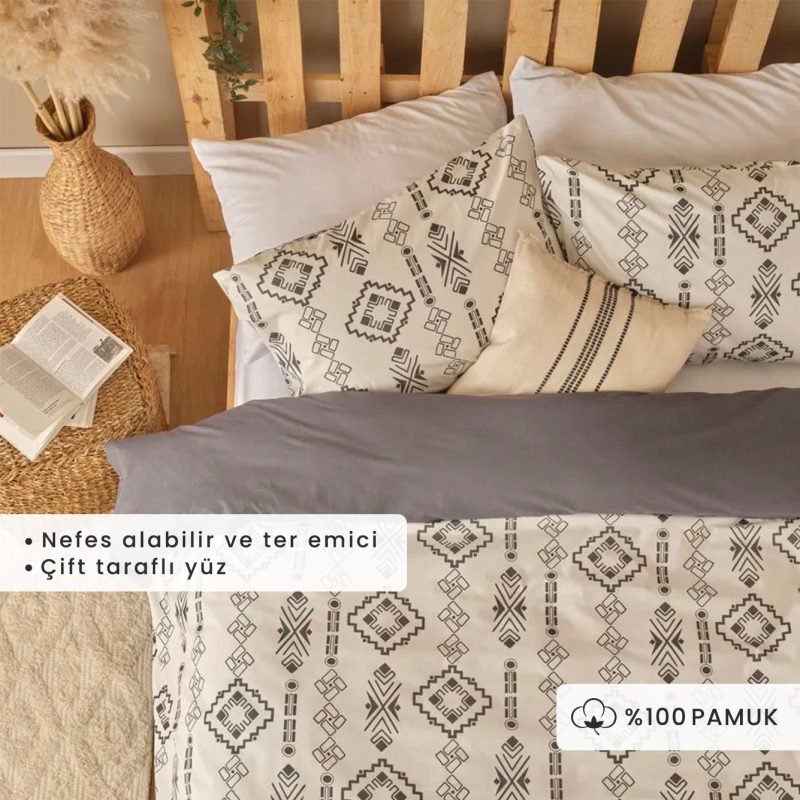 Blake Single Duvet Cover Set Anthracite (160x220 cm) - Image 3