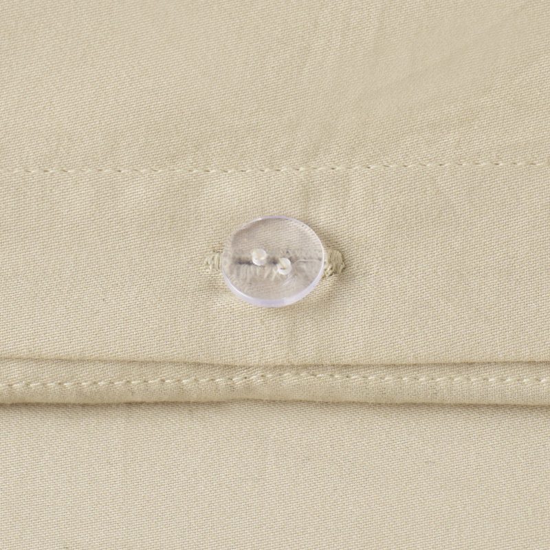 Supreme 100% Cotton Satin Single Duvet Cover Set Beige (160x220 cm) - Image 4