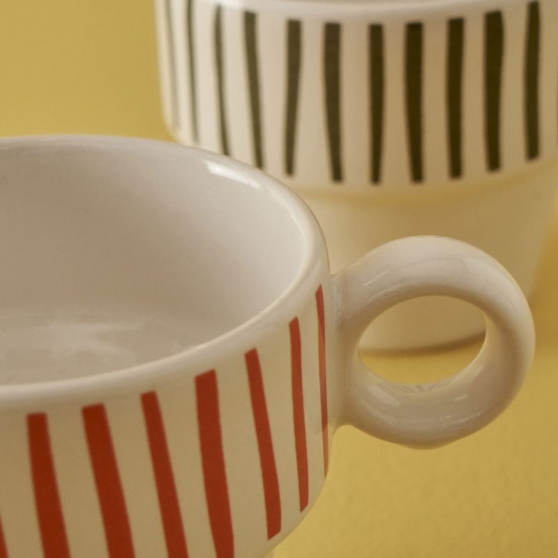 Stripe Espresso 2 Pieces Set - Image 2