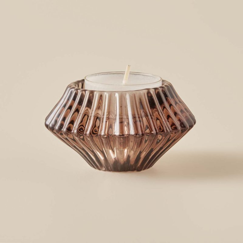 Loe Candle Holder Amber - Image 2