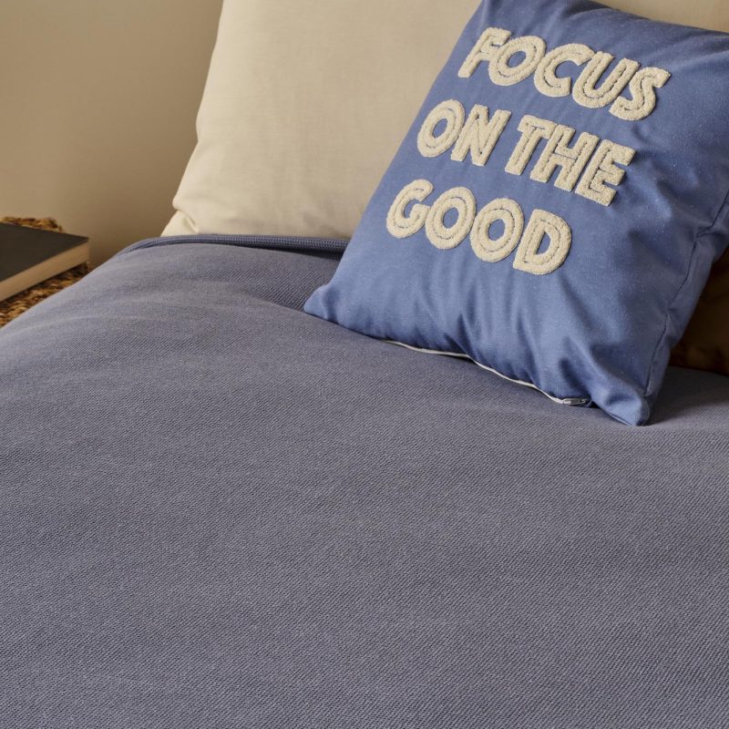 Mini Waffle Single Size Piece Dyed Summer Blanket Blue 150x220 cm - Image 2