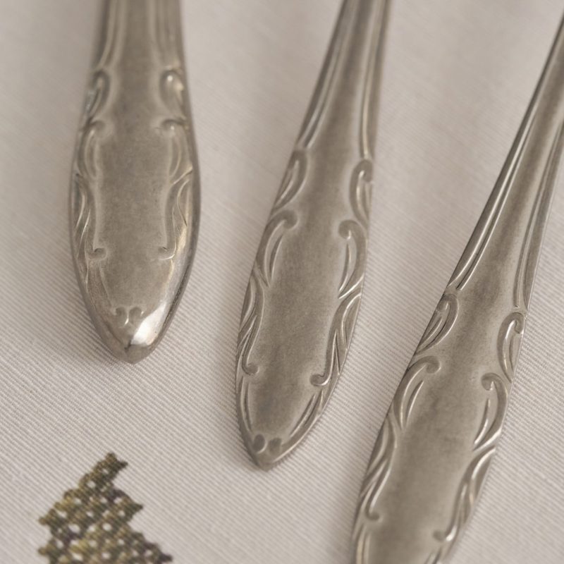 Vintage 18 Pieces For 6 People Dessert Cutlery Set Silver - Image 2
