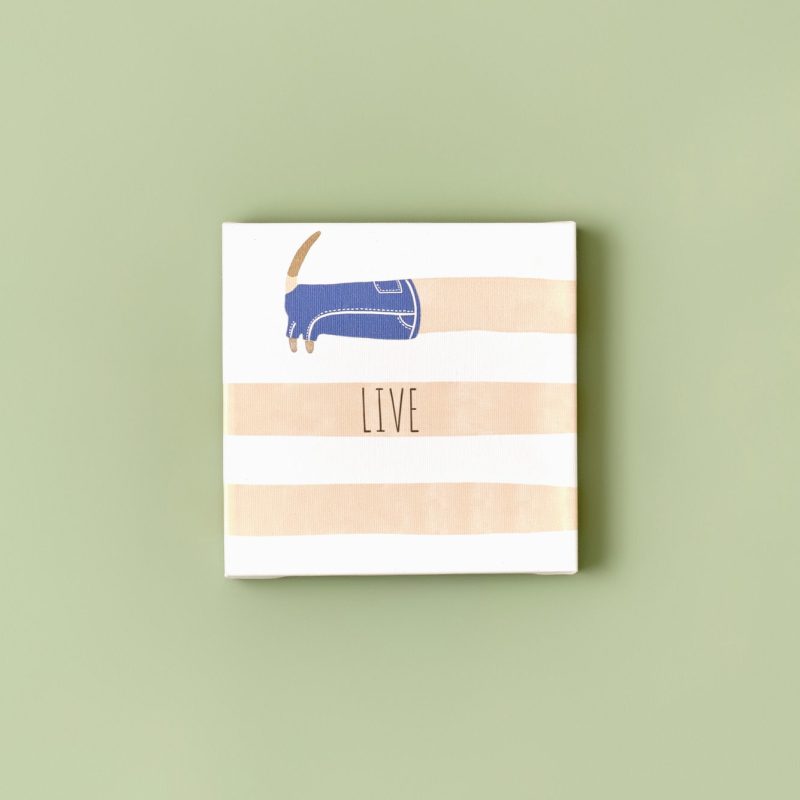 Sausage Dog 3-Piece Canvas Painting (20x20 cm) - Image 3