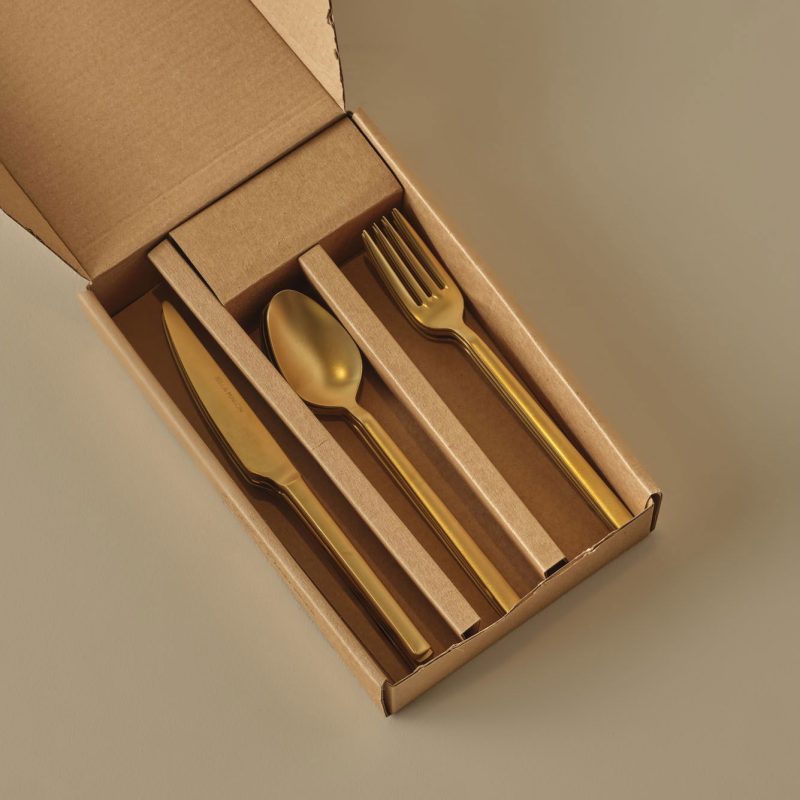Premium 18 Pieces For 6 People Dessert Cutlery Set Gold - Image 2