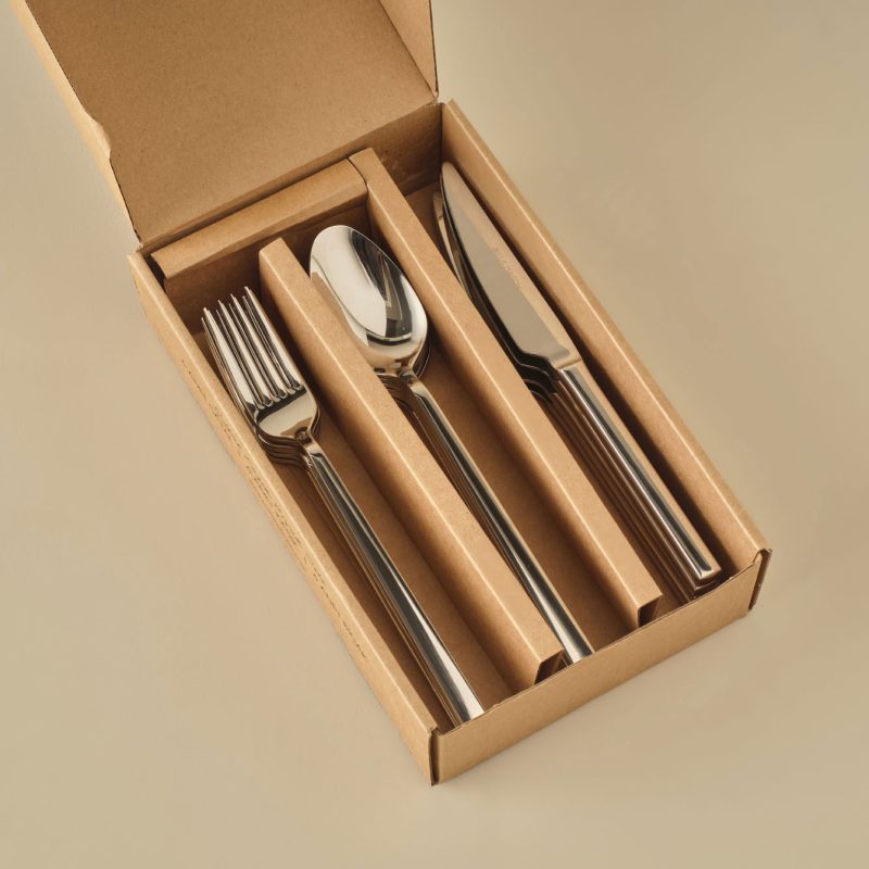 Premium 18 Pieces For 6 People Dinner Cutlery Set Silver - Image 3