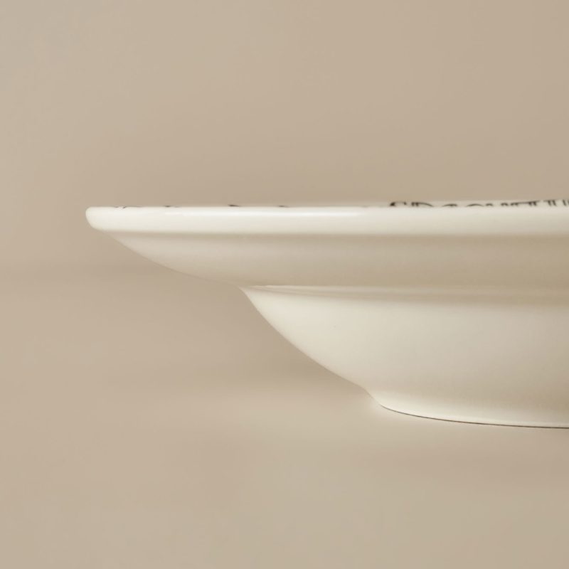 Alfredo Porcelain Pasta Plate Black (28 cm) - Image 3