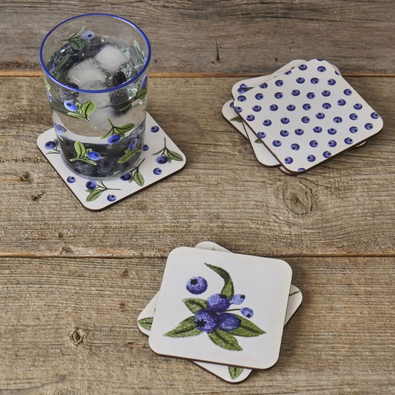 Blueberry Coester Set of 6 Purple (10x10 cm) - Image 2