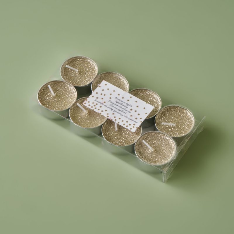 Flor Tealight Candle Gold 8-pack - Image 3