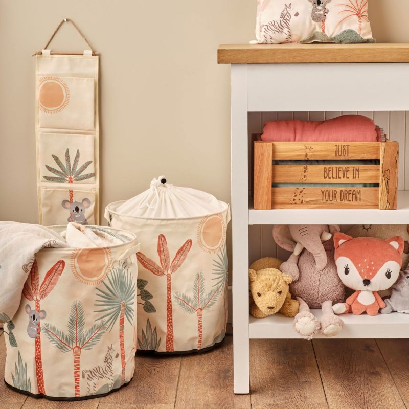 Abstract Safari Drawstring Laundry Basket - Image 3
