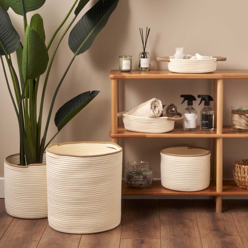Montana Jut Ivory Basket White (31x21x8 cm) - Image 4
