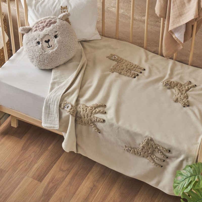 Alpaca Fleece Muslin Double-Sided Baby Blanket - Image 2