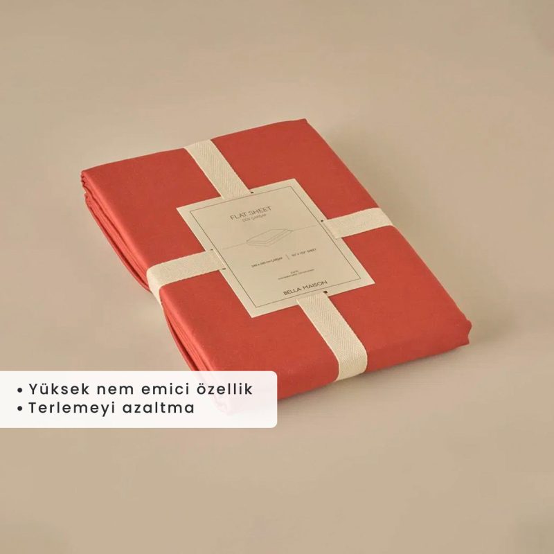 Supreme Basic Single 100% Cotton Satin Flat Sheet Tile (160x240 cm) - Image 3