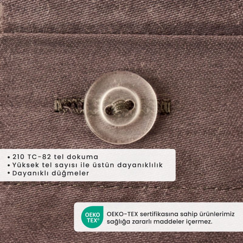 100% Cotton Satin Supreme Double Duvet Cover Set Anthracite (200x220 cm) - Image 3
