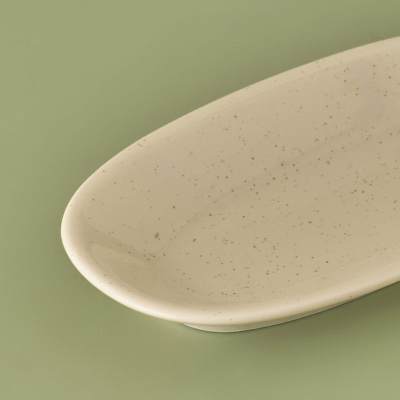 Sand Porcelain Presentation Plate Cream (15 cm) - Image 2